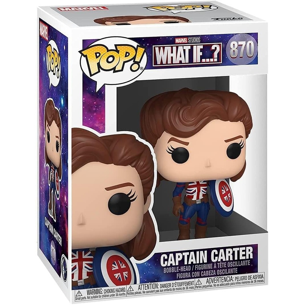 Funko Pop Marvel What If Captain Carter 870 Vinyl Figure Peggy Carter Bobblehead